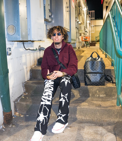 BLACK VISIONARY FLARED PANTS
