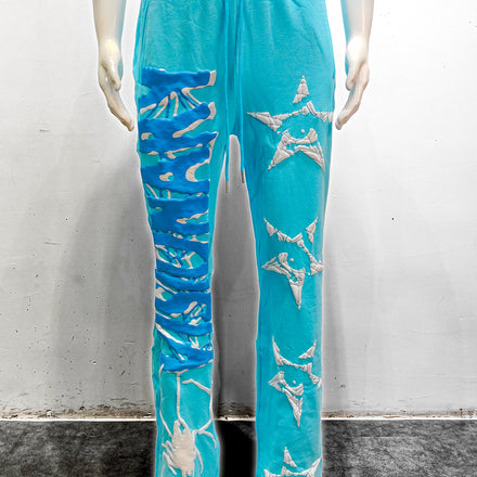 LIGHT BLUE VISIONARY FLARED PANTS