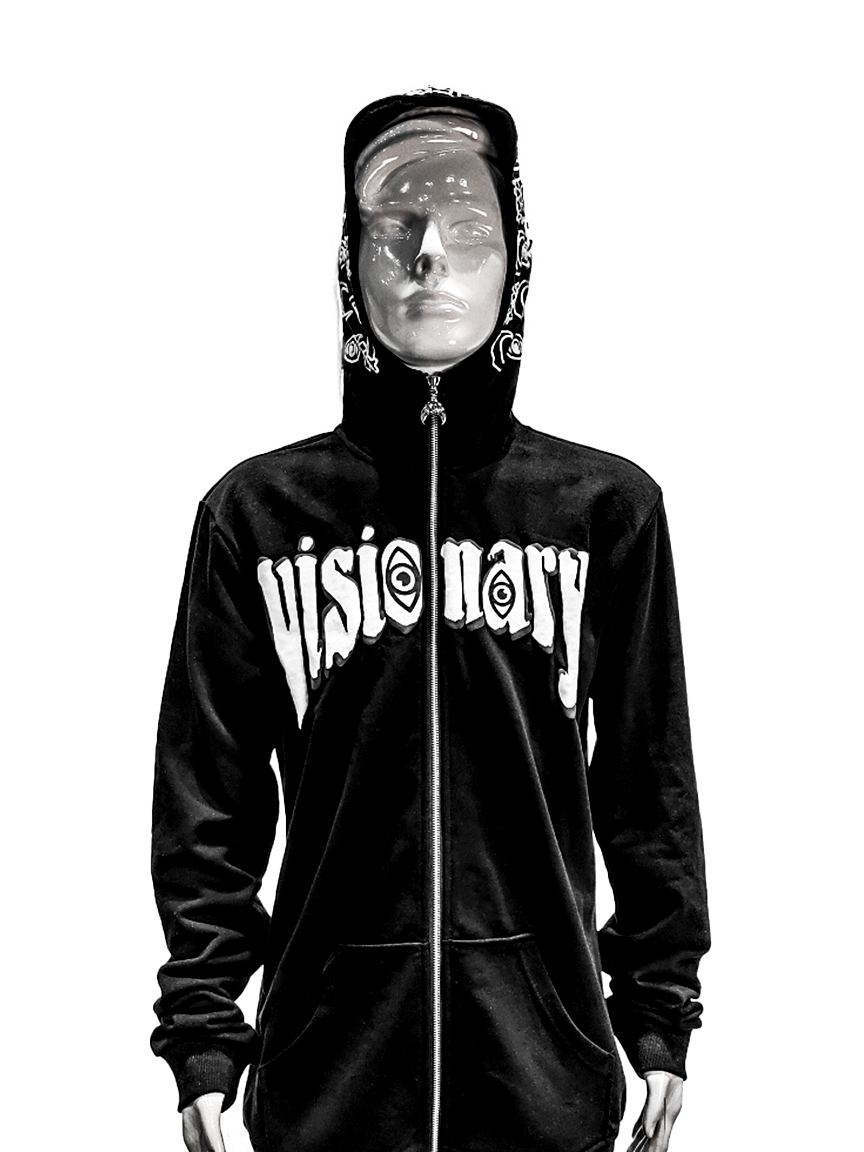 Visionary Black & White Puff Zip Up