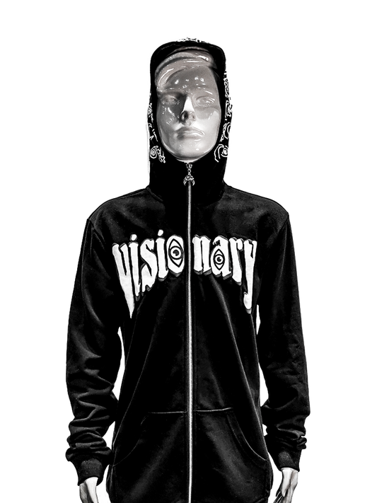 Visionary Black & White Puff Zip Up