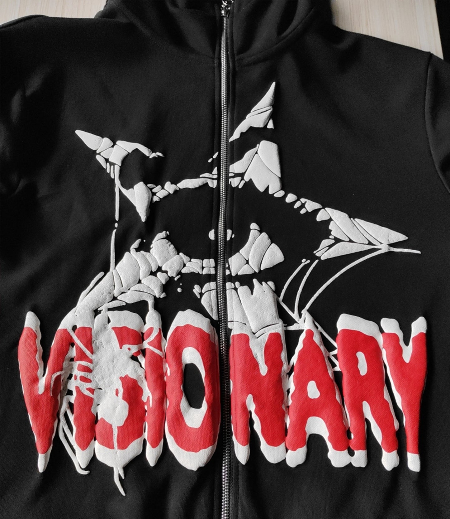 Visionary Black Puff Zip Up