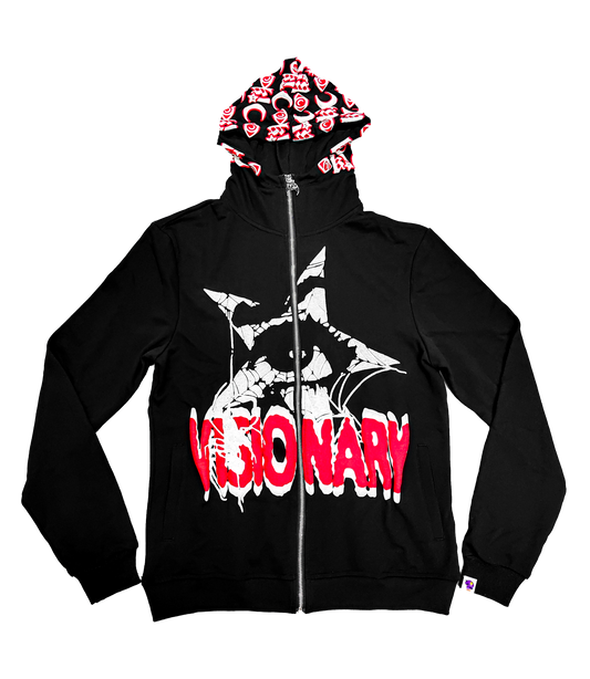 Visionary Black Puff Zip Up